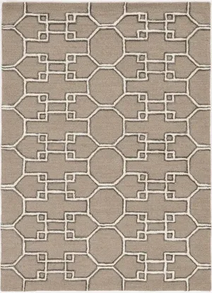 Libby Langdon Upton 4305 Mocha/Ink Asian Trellis Area Rug