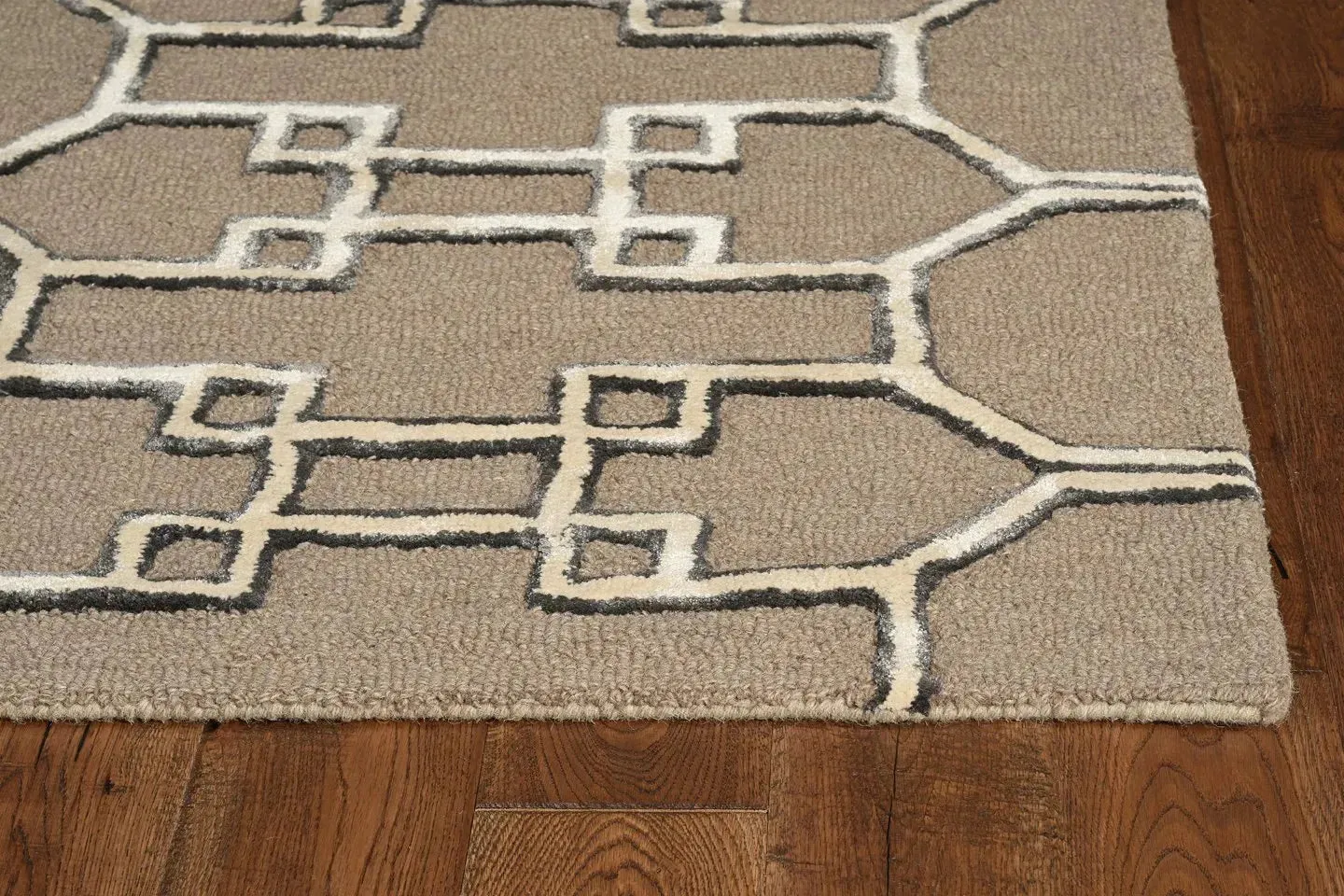 Libby Langdon Upton 4305 Mocha/Ink Asian Trellis Area Rug