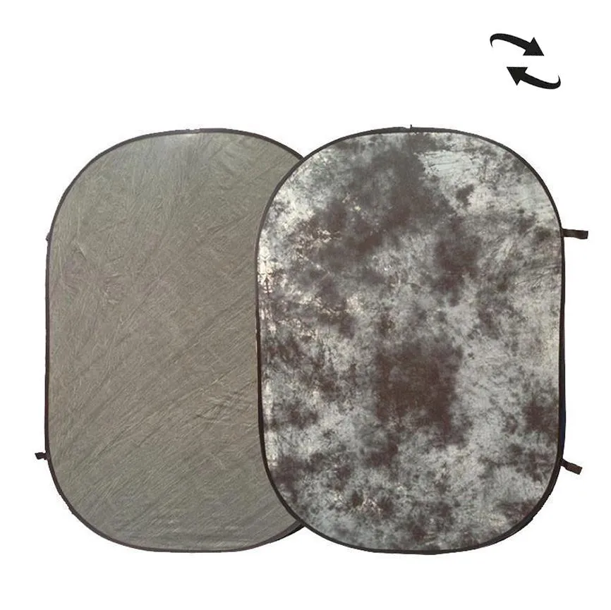Mottled Cloud Grey Collapsible Pop Up Backdrop (1.5 x 2.1M)