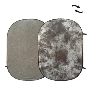 Mottled Cloud Grey Collapsible Pop Up Backdrop (1.5 x 2.1M)