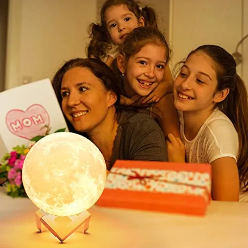 Mydethun Moon Lamp Home Décor With Brightness White & Yellow