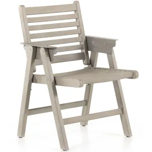 Pelter Outdoor Dining Chair, Weathered Grey, Set of 2