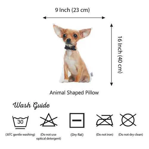 Peruvian Hairless Dog Shape Filled Pillow, Animal Shaped Pillow