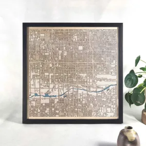 Phoenix Wooden Map