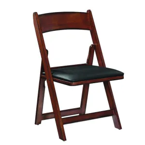 RAM Game Room Folding Game Chair - Chestnut