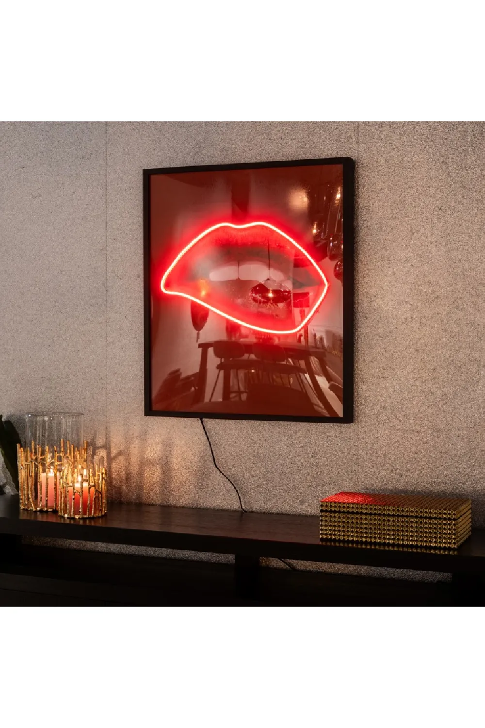 Red Contemporary Wall Art | OROA Lips