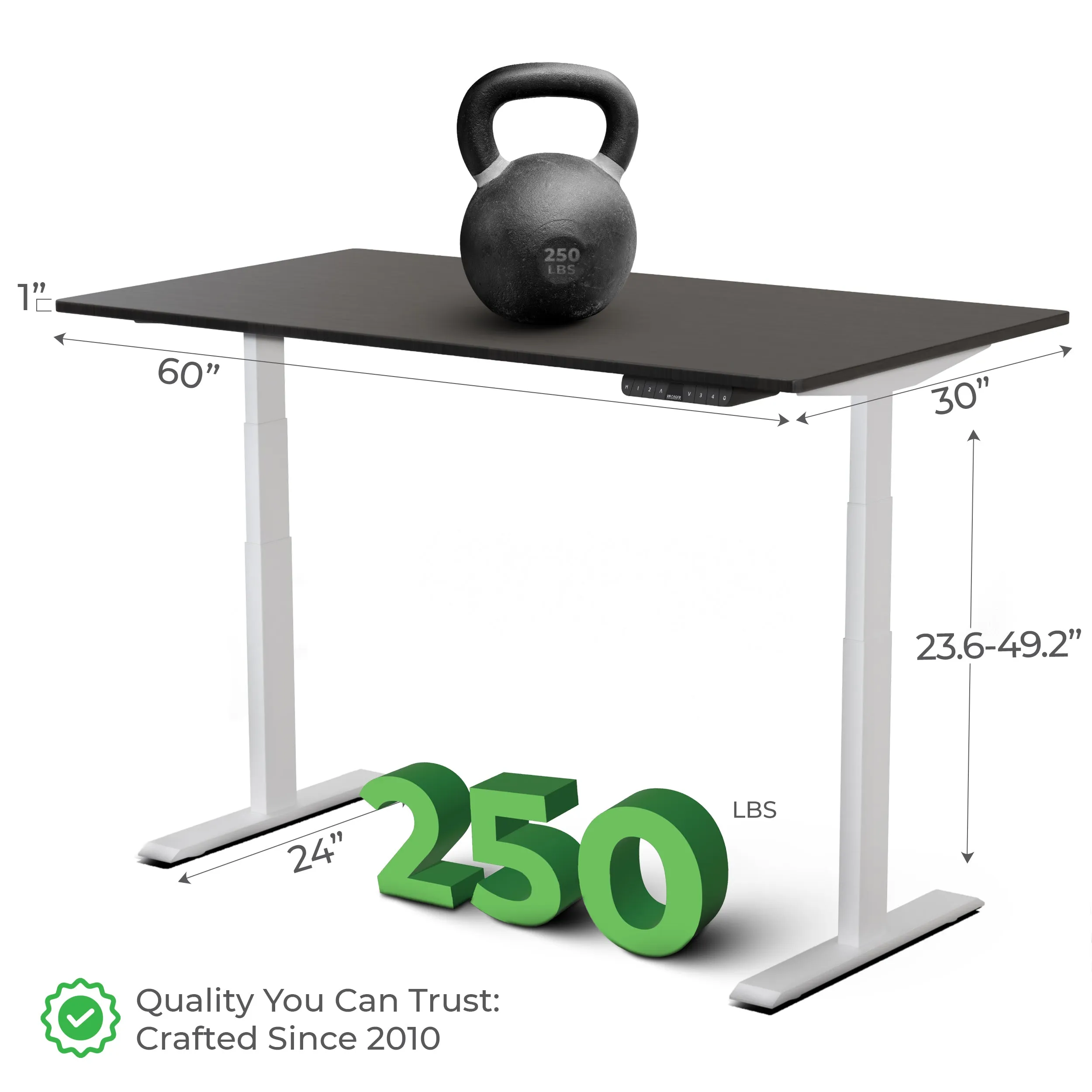 Rise Up - electric adjustable height standing desk