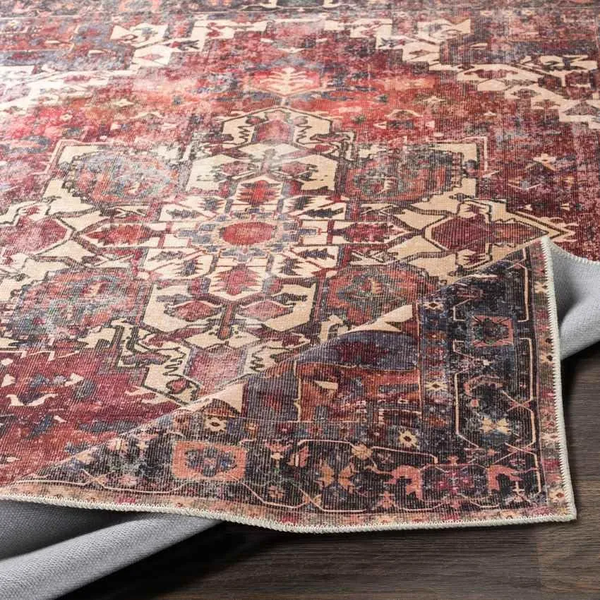 Rome Traditional Red Area Rug Carpet for Living Room Bedroom or Kitchen
