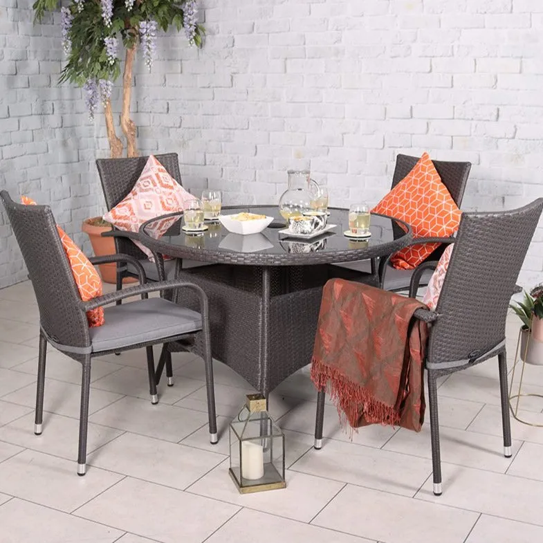 Royalcraft Malaga 4 Seat Stacking Dining Set