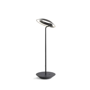 Royyo Matte Black With Matte Black Modern LED Desk Lamp with USB Port