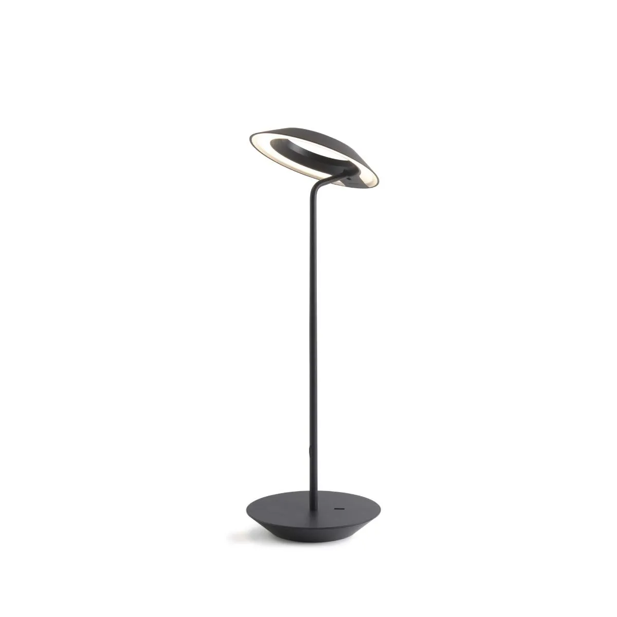 Royyo Matte Black With Matte Black Modern LED Desk Lamp with USB Port