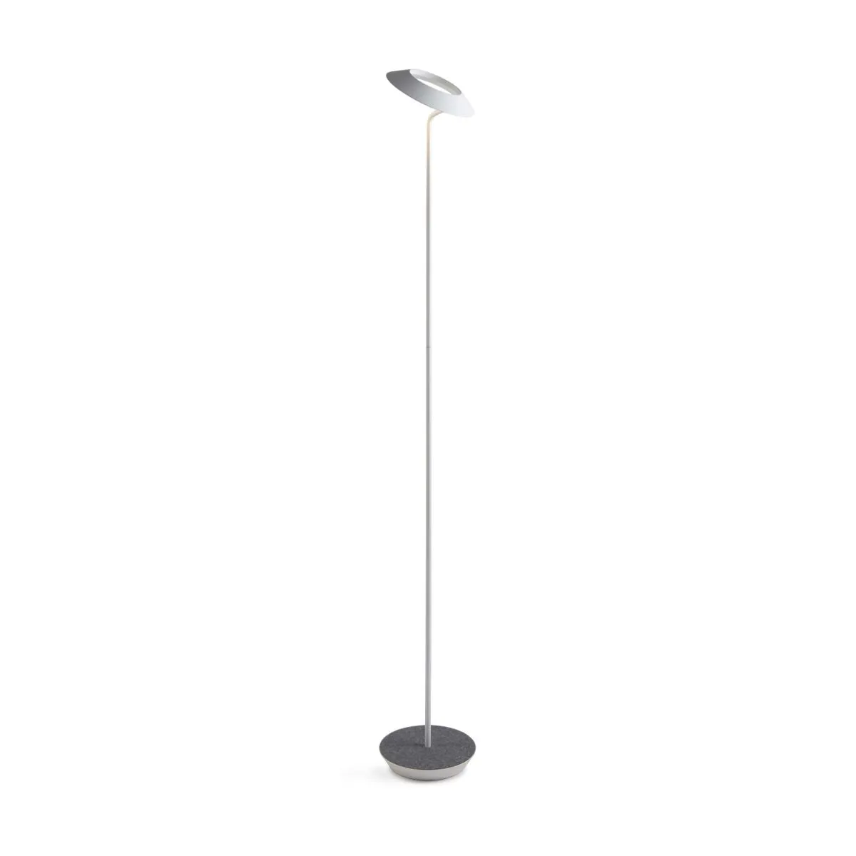Royyo Matte White with Oxford Felt Contemporary LED Floor Lamp with USB Port