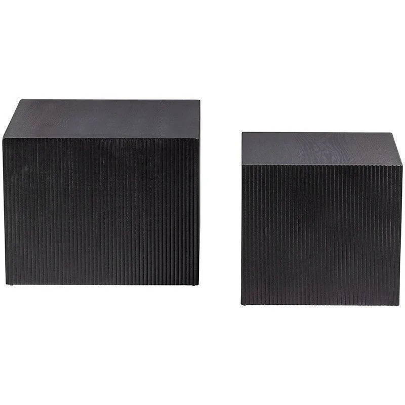 Sanne Black Side Table (2/Set)