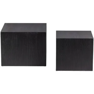 Sanne Black Side Table (2/Set)