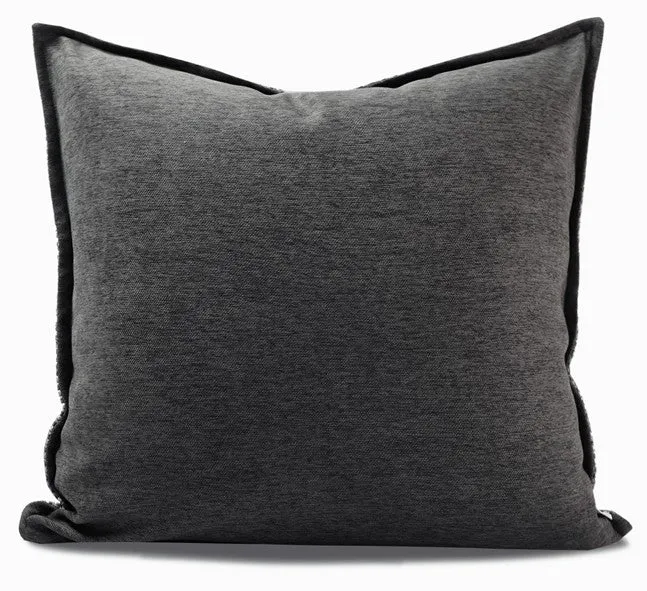 Simple Decorative Throw Pillows, Large Throw Pillow for Interior Design, Large Gray Square Modern Throw Pillows for Couch, Contemporary Modern Sofa Pillows