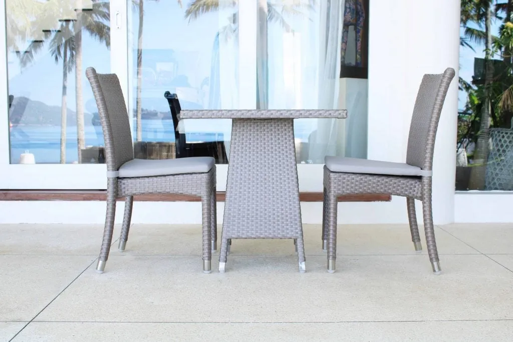 Skyline Design Palos Rattan Four Seat Garden Dining Table Set