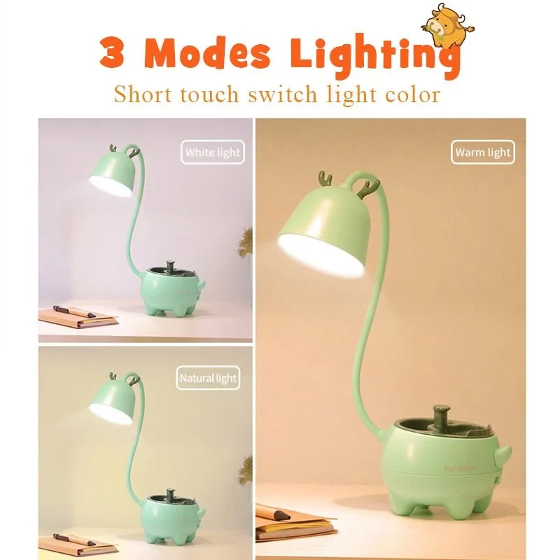Smart Touch LED Table Lamp with USB Charging
