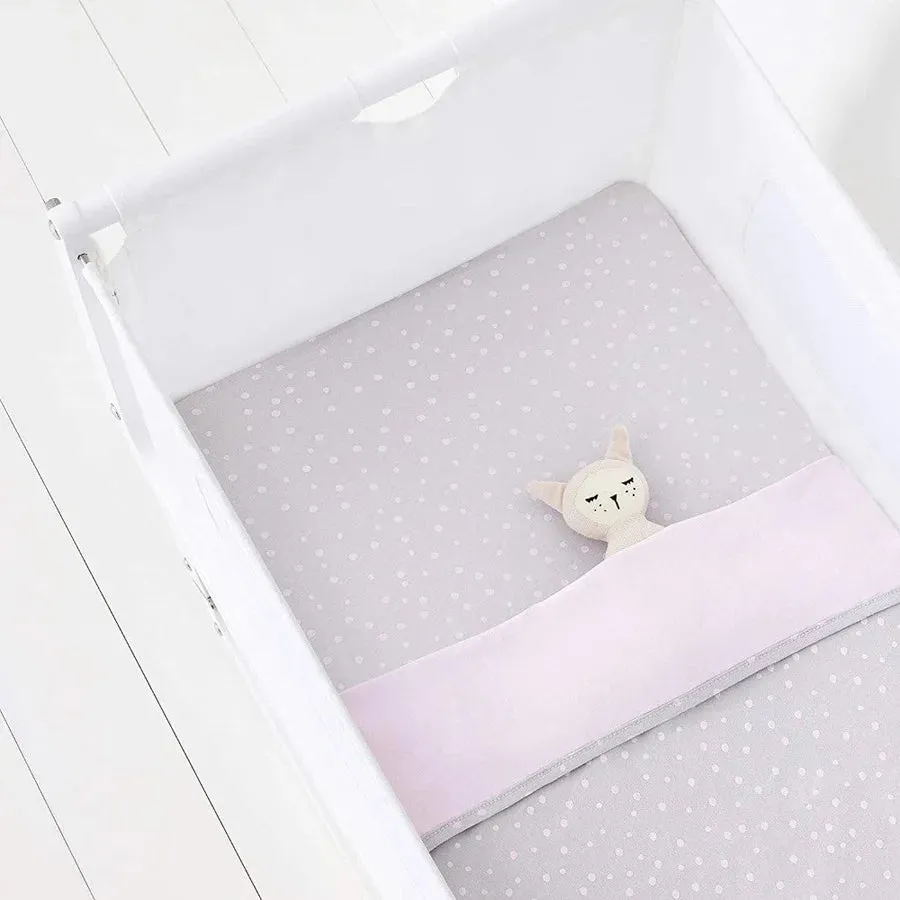 Snuz Crib Fitted Sheets - Pack of 2 (Rose Spot)