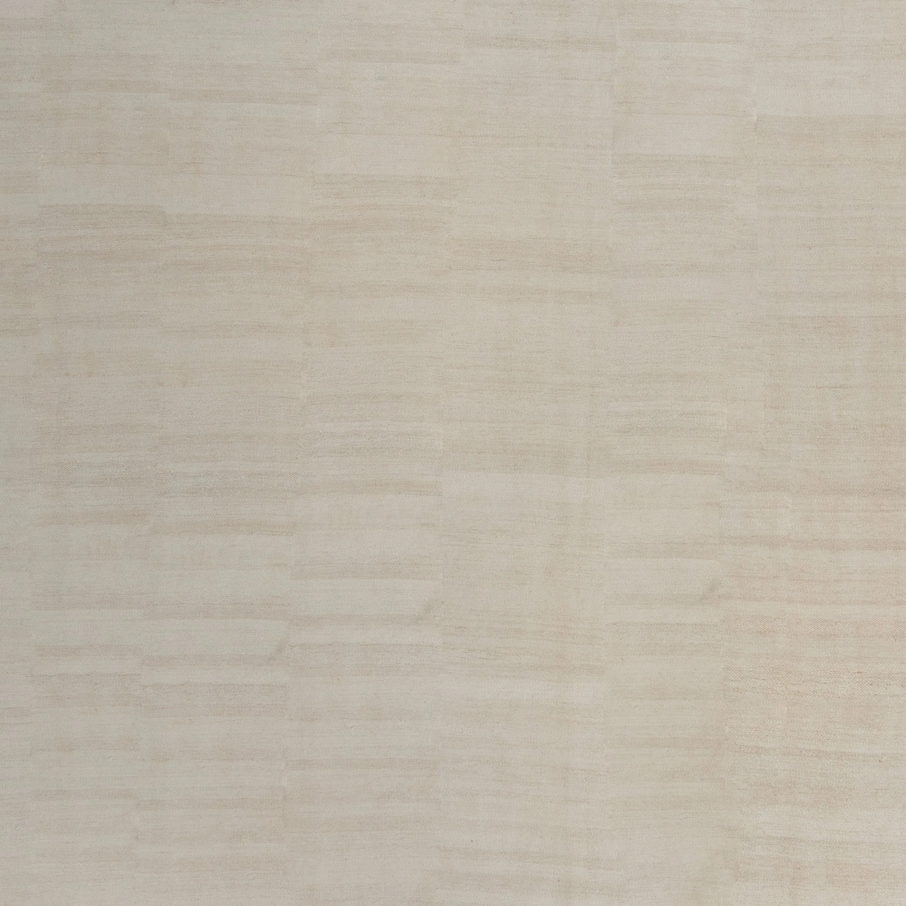 Solid White Turkish Flatweave Wool Rug - 9'3" x 12'2"