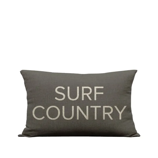 Surf Country Linen Grey Pillow