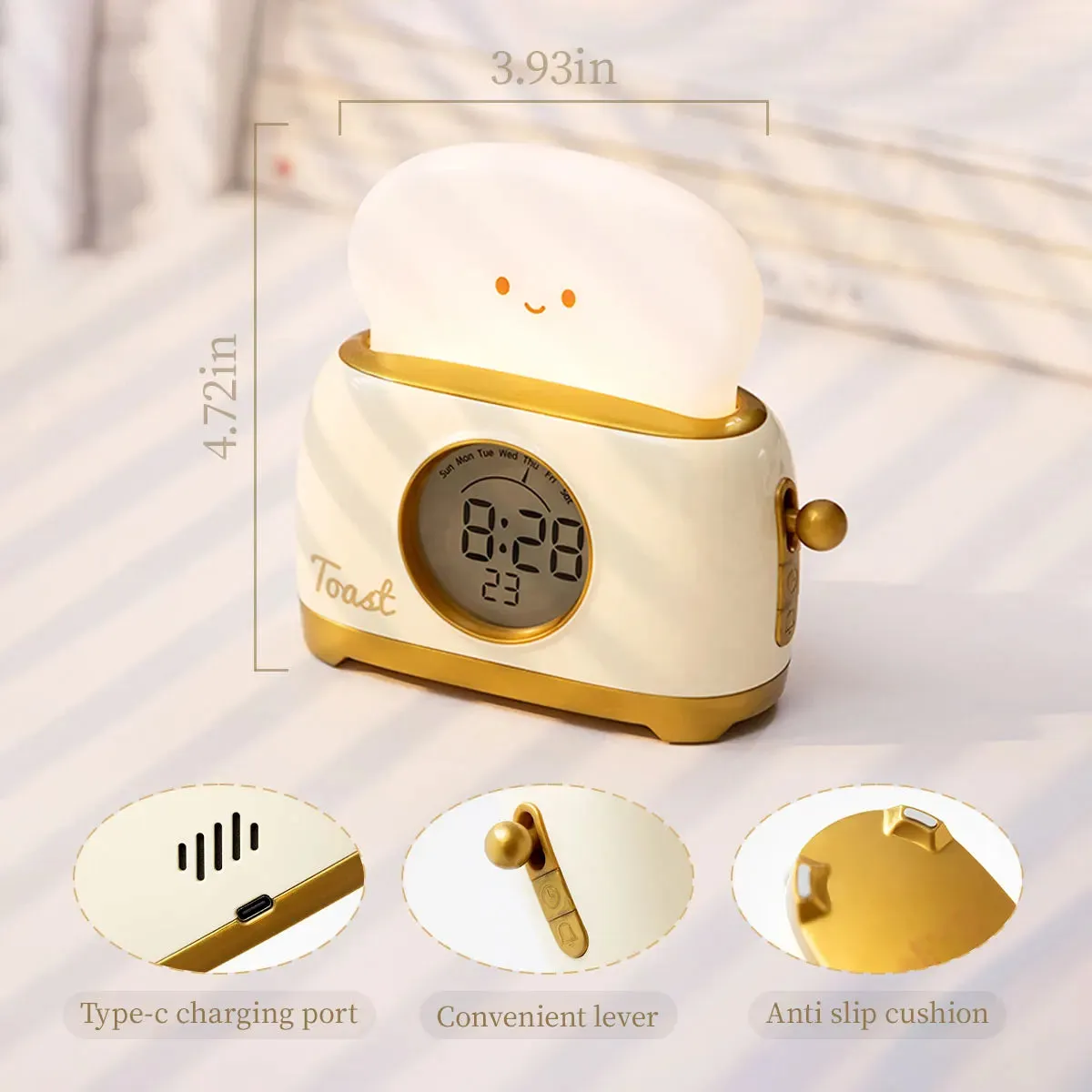 Toast Time Light & Alarm Clock