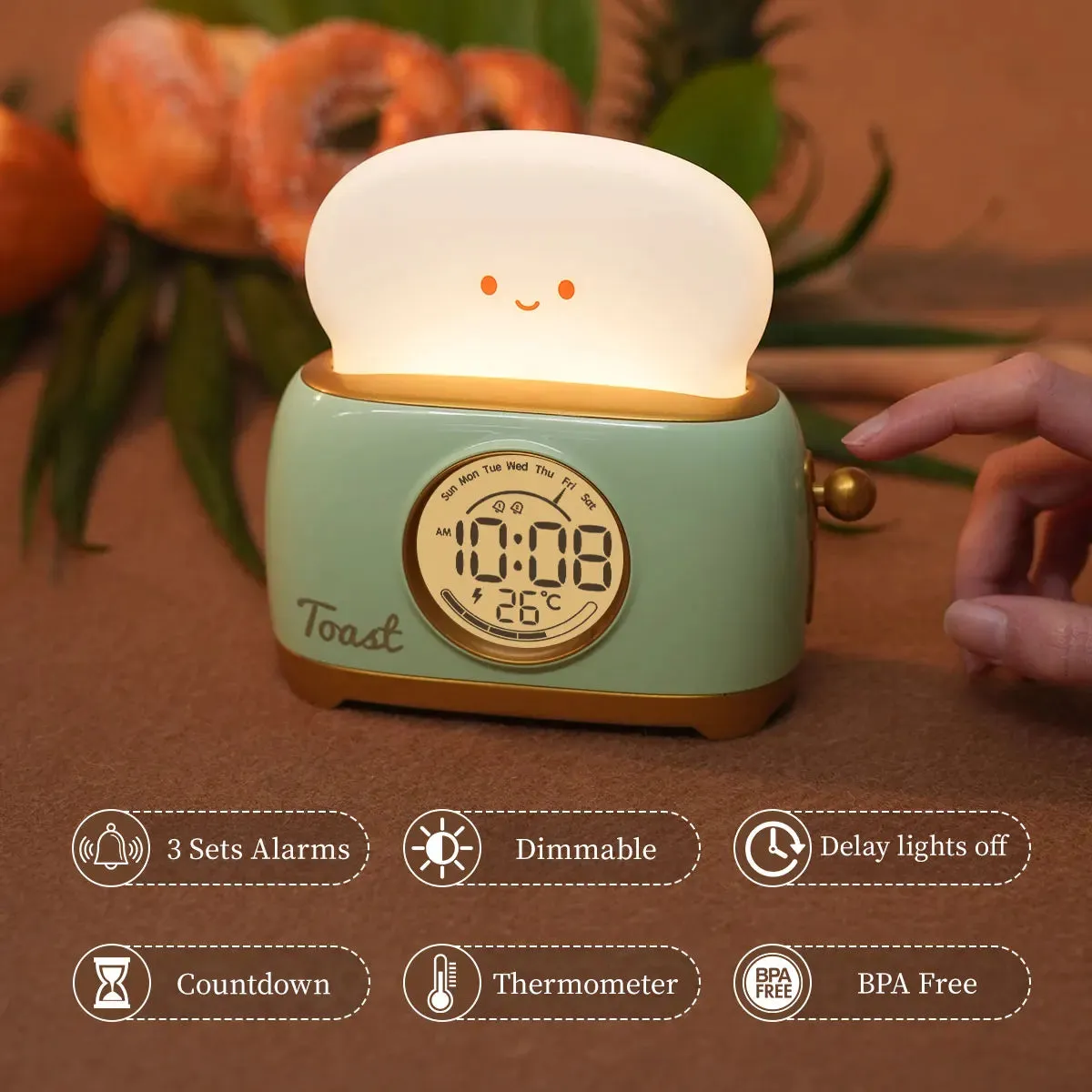 Toast Time Light & Alarm Clock
