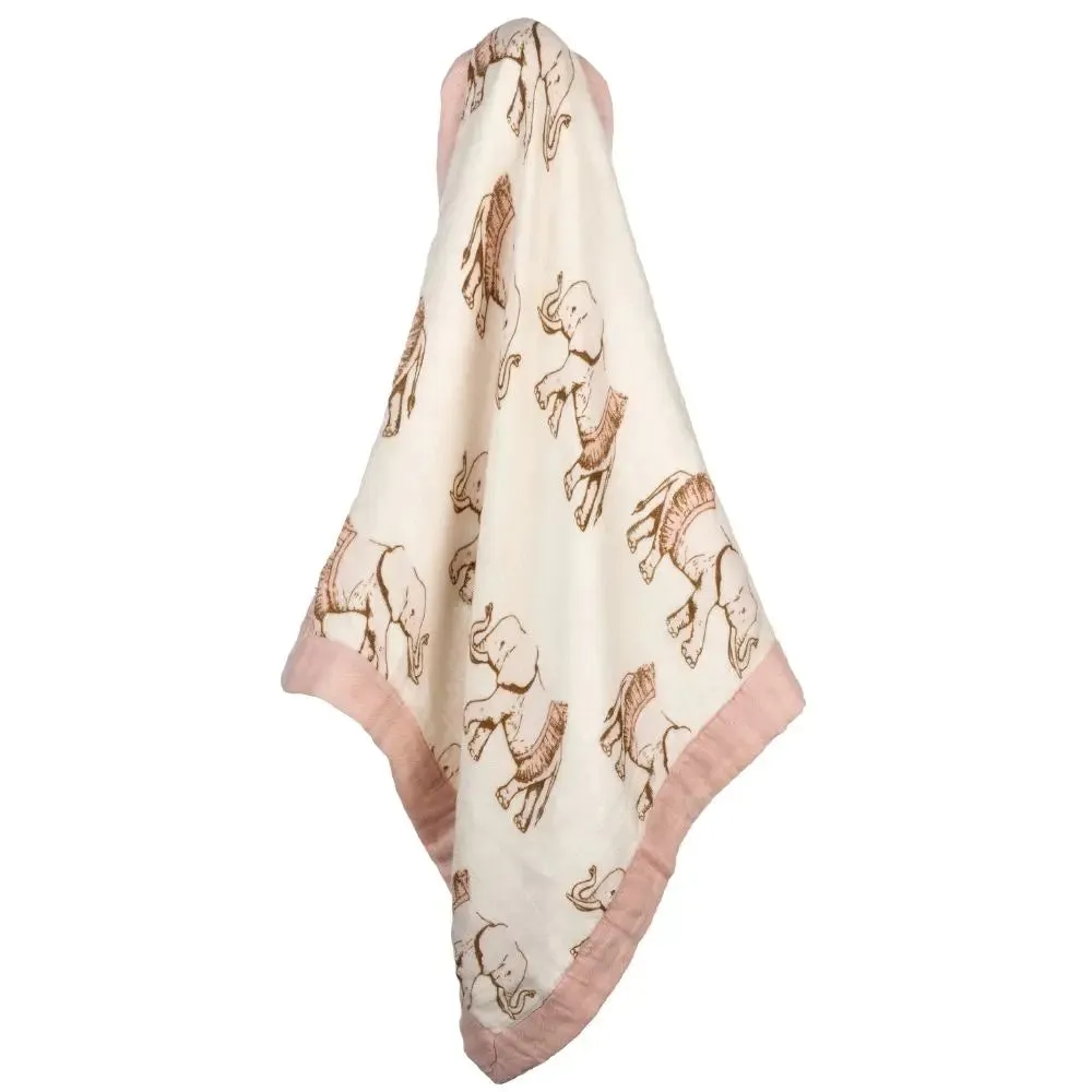 Tutu Elephant Mini Lovey Two-Layer Muslin Security Blanket - Tutu Elephant