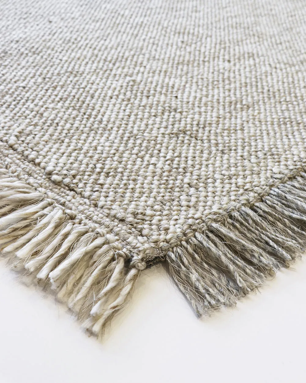 Ulster Floor Rug in White/Natural