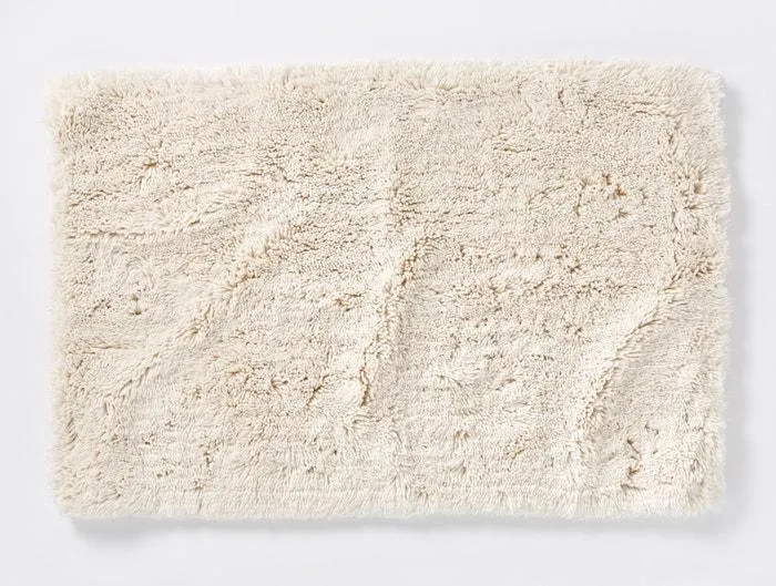Undyed Shag Organic Bath Rug by Coyuchi