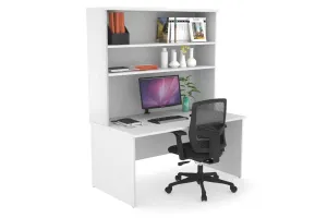 Uniform Panel Desk with Open Hutch [1200W x 750H x 700D]
