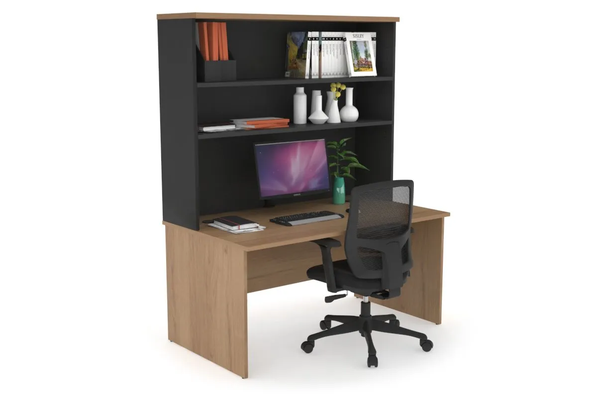 Uniform Panel Desk with Open Hutch [1200W x 750H x 700D]