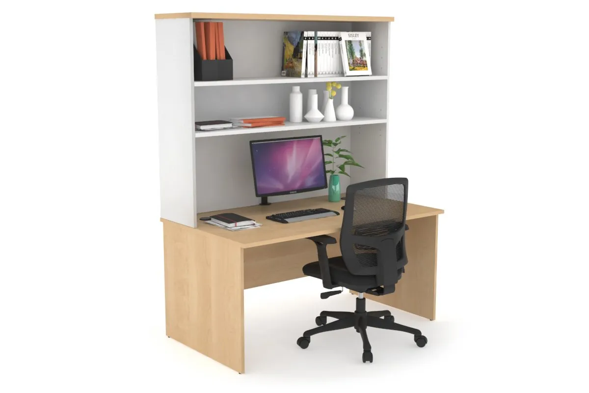 Uniform Panel Desk with Open Hutch [1200W x 750H x 700D]