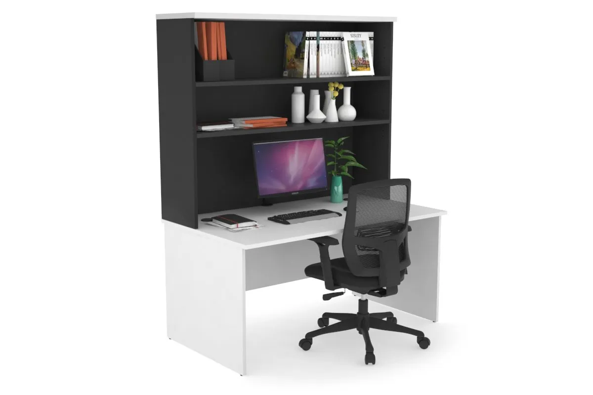 Uniform Panel Desk with Open Hutch [1200W x 750H x 700D]