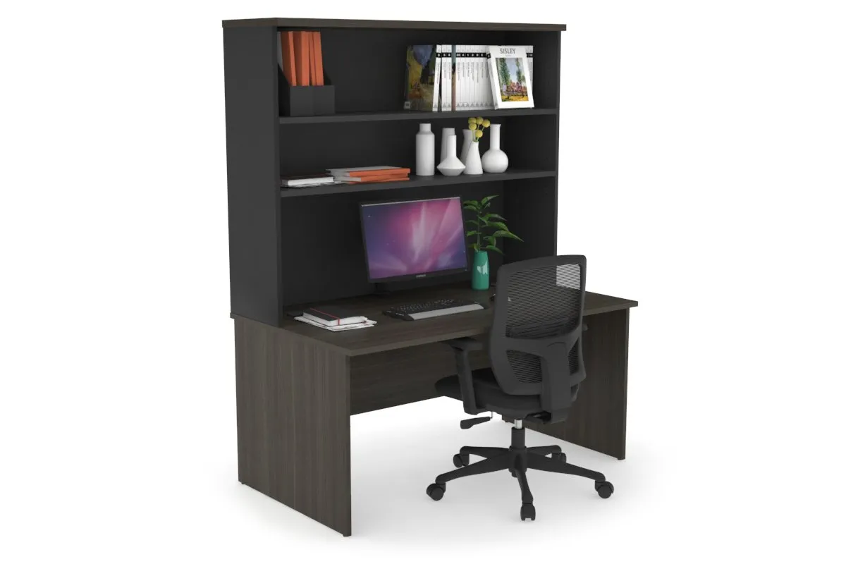 Uniform Panel Desk with Open Hutch [1200W x 750H x 700D]
