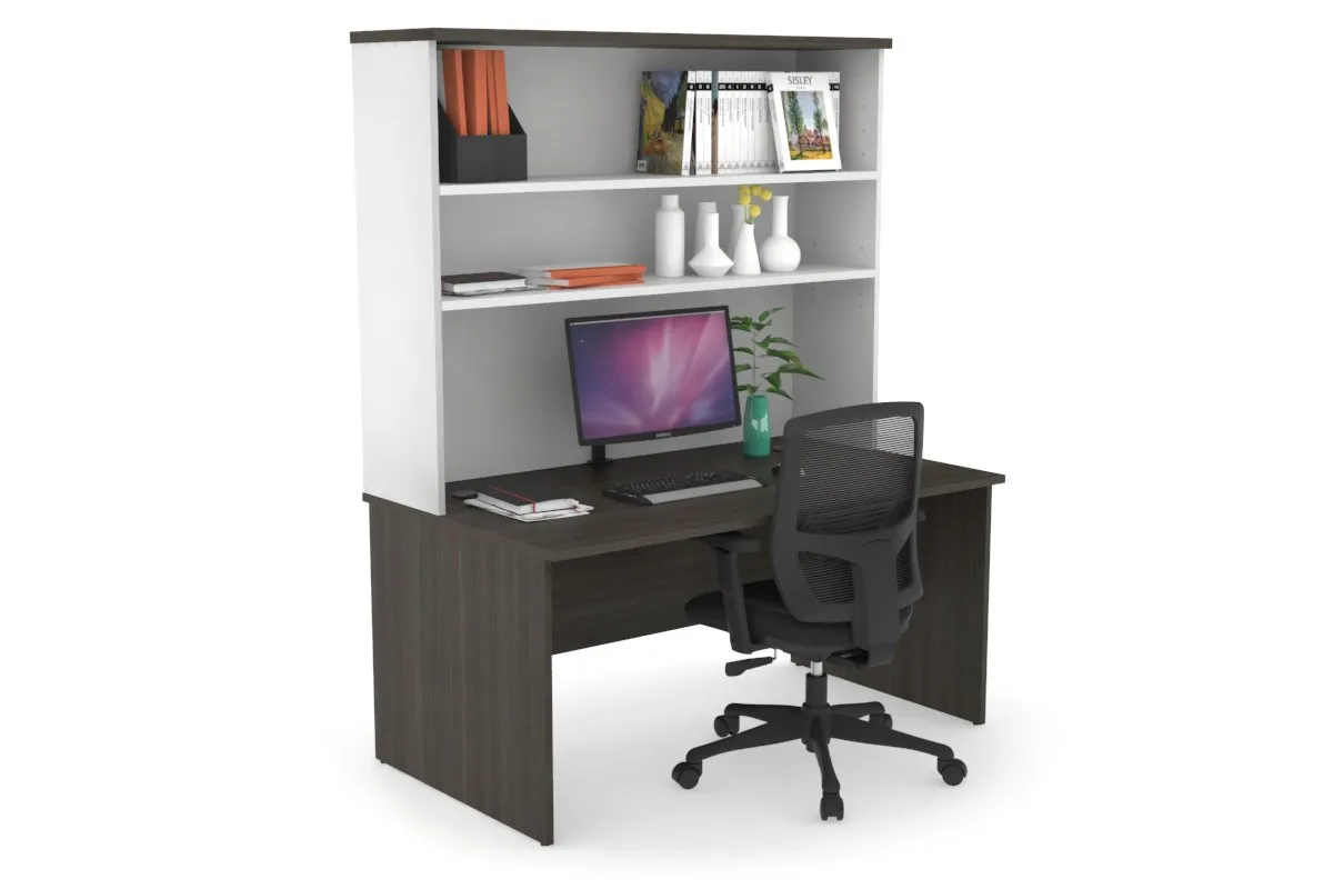 Uniform Panel Desk with Open Hutch [1200W x 750H x 700D]