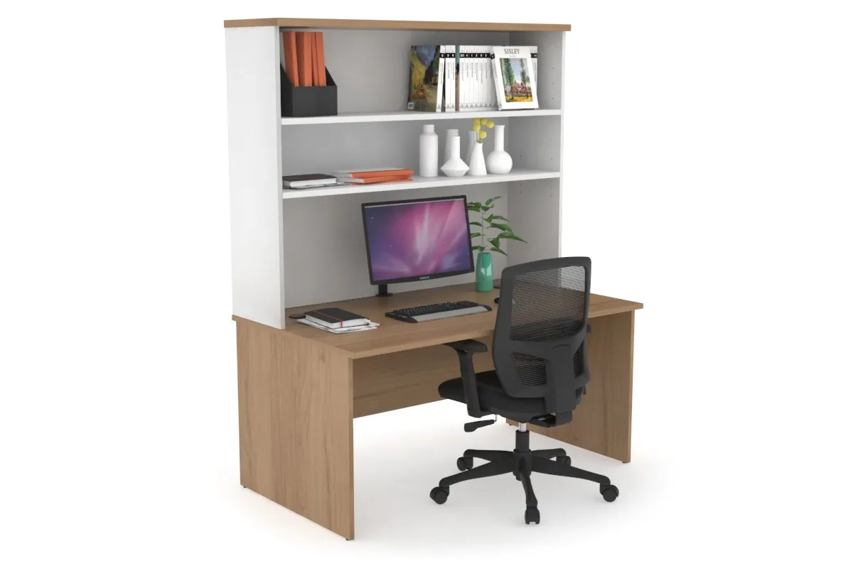 Uniform Panel Desk with Open Hutch [1200W x 750H x 700D]