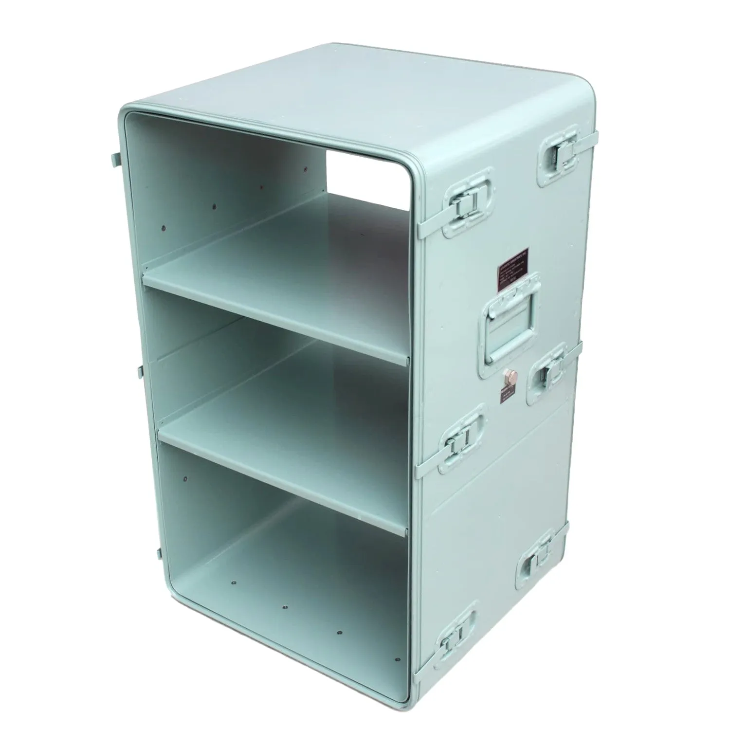 Vintage Industrial Portable Aluminium Console Shelving Cabinet Unit