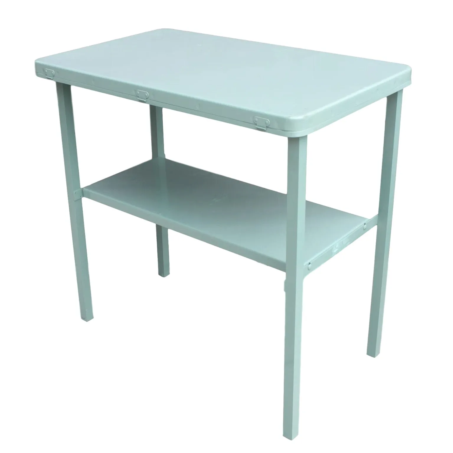 Vintage Industrial Portable Aluminium Console Shelving Cabinet Unit