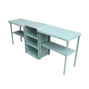 Vintage Industrial Portable Aluminium Console Shelving Cabinet Unit