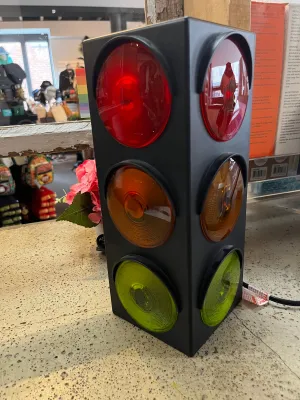 Vintage Stoplight Lamp
