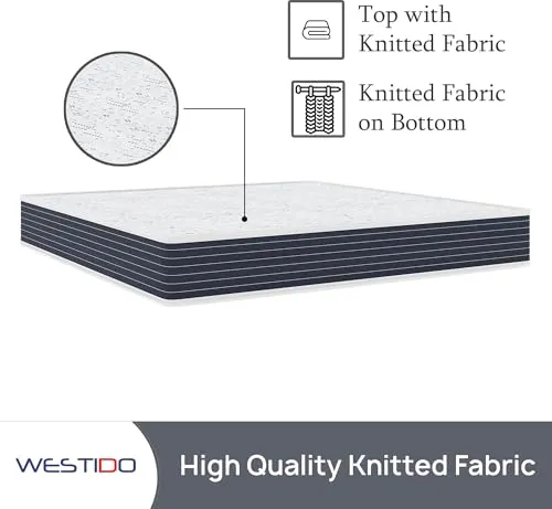 WESTIDO SteadySupport Multiple High Resilience (HR) Foam | High Resilience (HR) Foam Knitted Fabric Queen Size Zero Partner Disturbance SteadySupportKQ10inch75X66