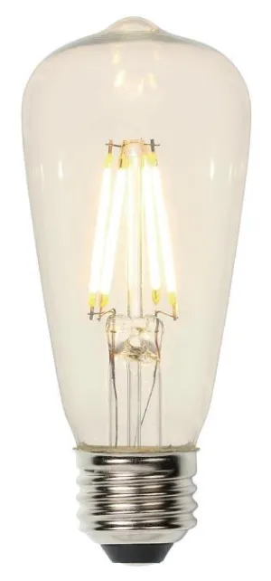 Westinghouse 0518700 6.5 Watt LED ST15 Decorative Dimmable Filament - 2700 Kelvin - Warm White - 800 Lumens - E26-Medium Base - 120 Volt - Box