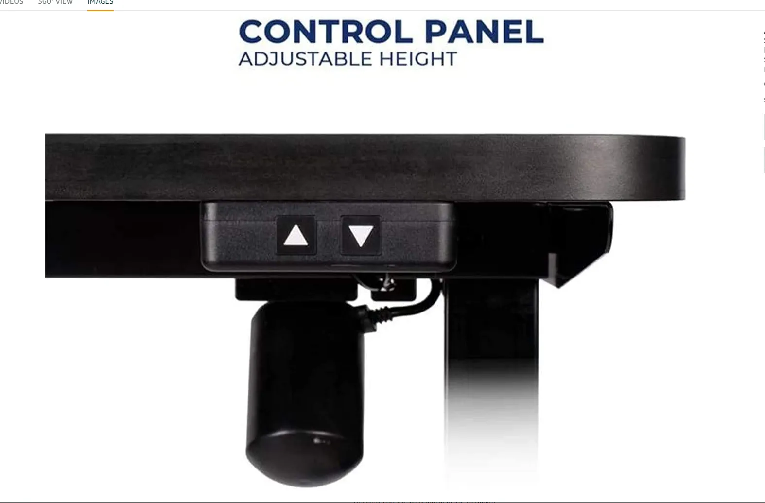 Whole Piece Electric Standing Desk 48 x 24 Inches Height Adjustable Desk