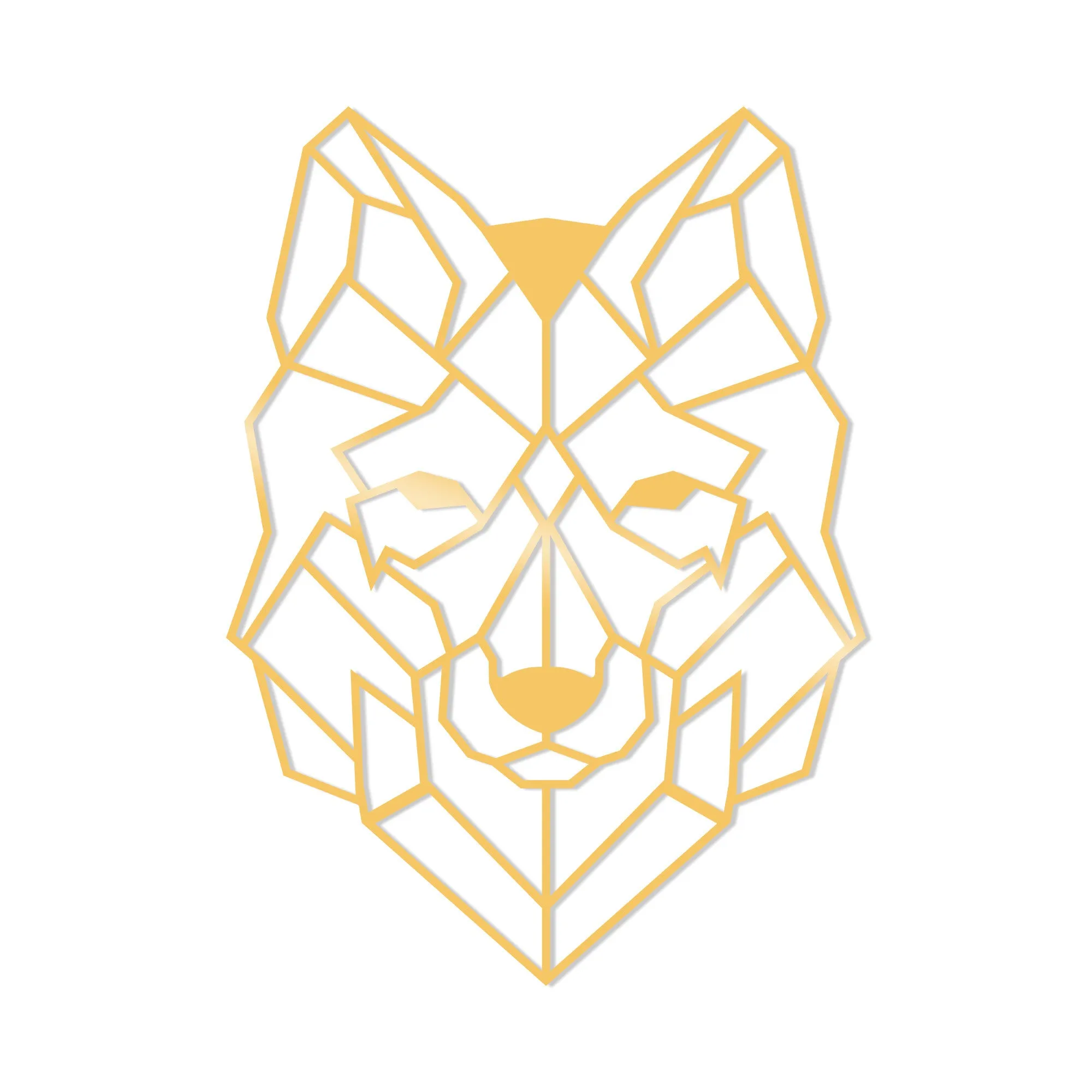 WOLF2 METAL DECOR - GOLD